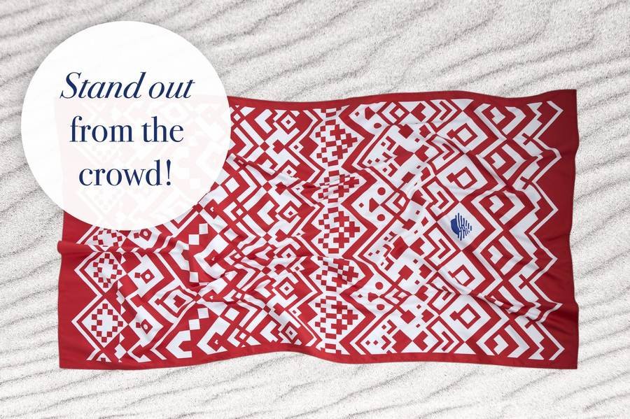 Sunset Red beach towel